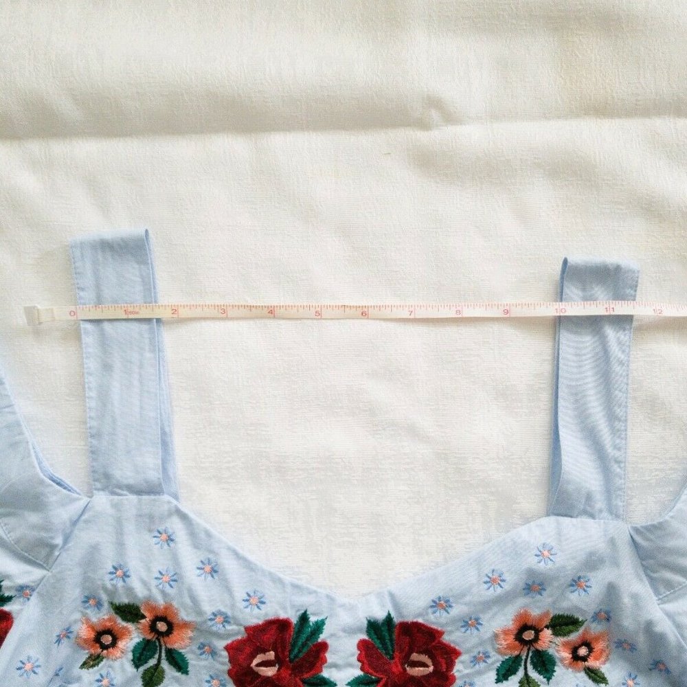 Miami Embroidered Blue Summer Tunic Size XS - Picture 5 of 9